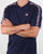 Fila Vintage Heath Tape T Shirt Navy/red/white