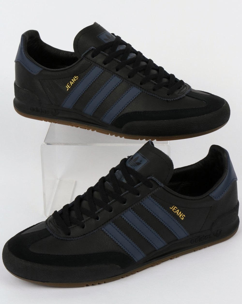 Adidas Jeans Leather Trainers Black leather