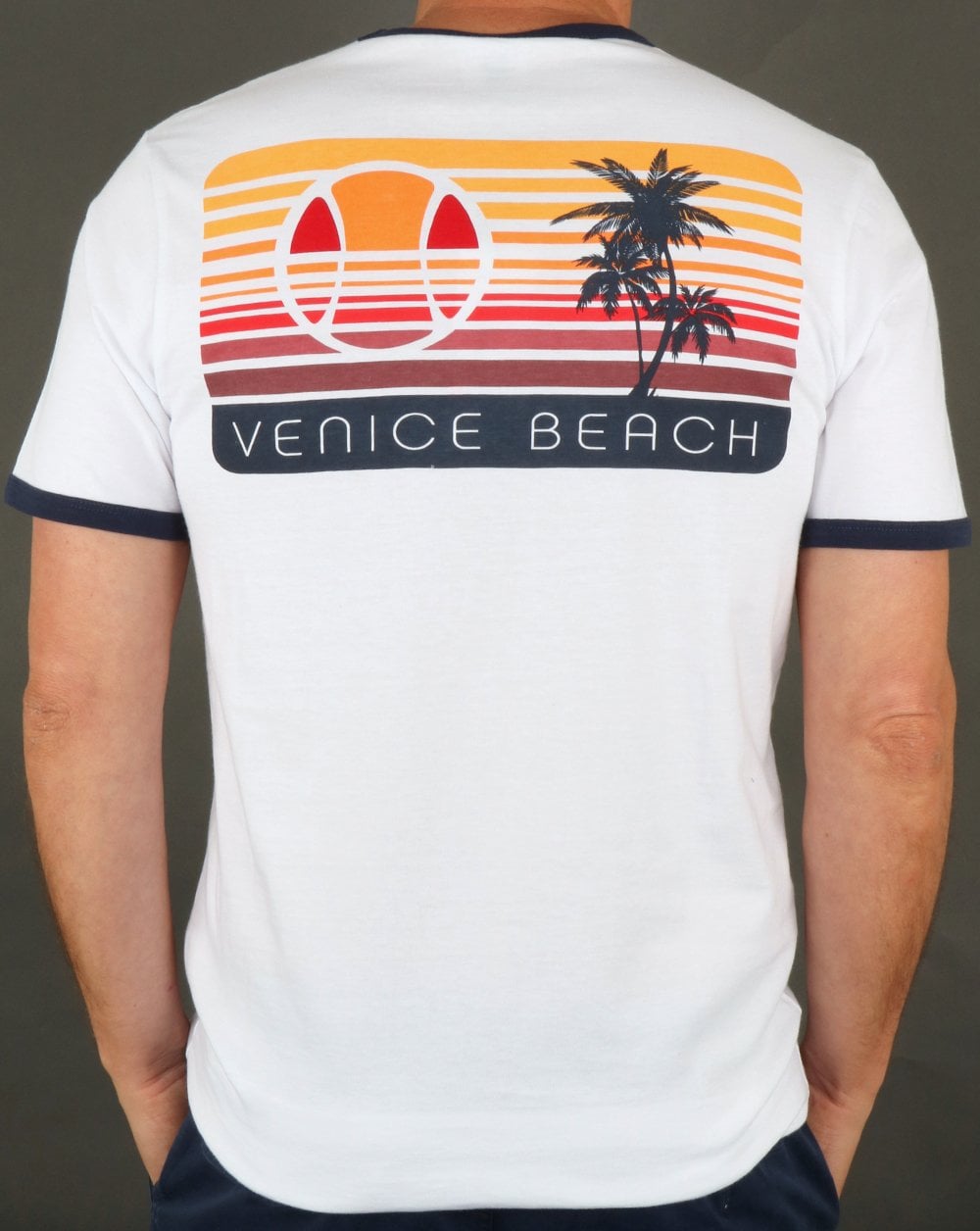 Ellesse Venice Back Print T Shirt White