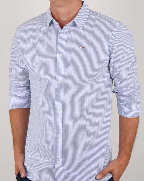 Tommy Hilfiger Essential Stripe Shirt Classic White/Blue