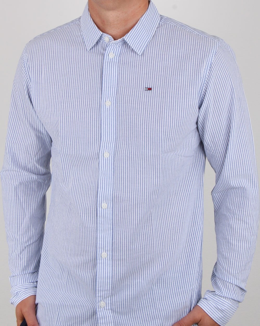 Tommy Hilfiger Essential Stripe Shirt Classic White/Blue