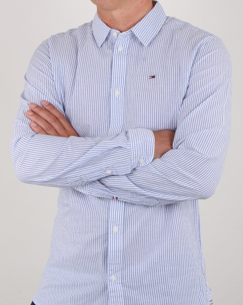 Tommy Hilfiger Essential Stripe Shirt Classic White/Blue