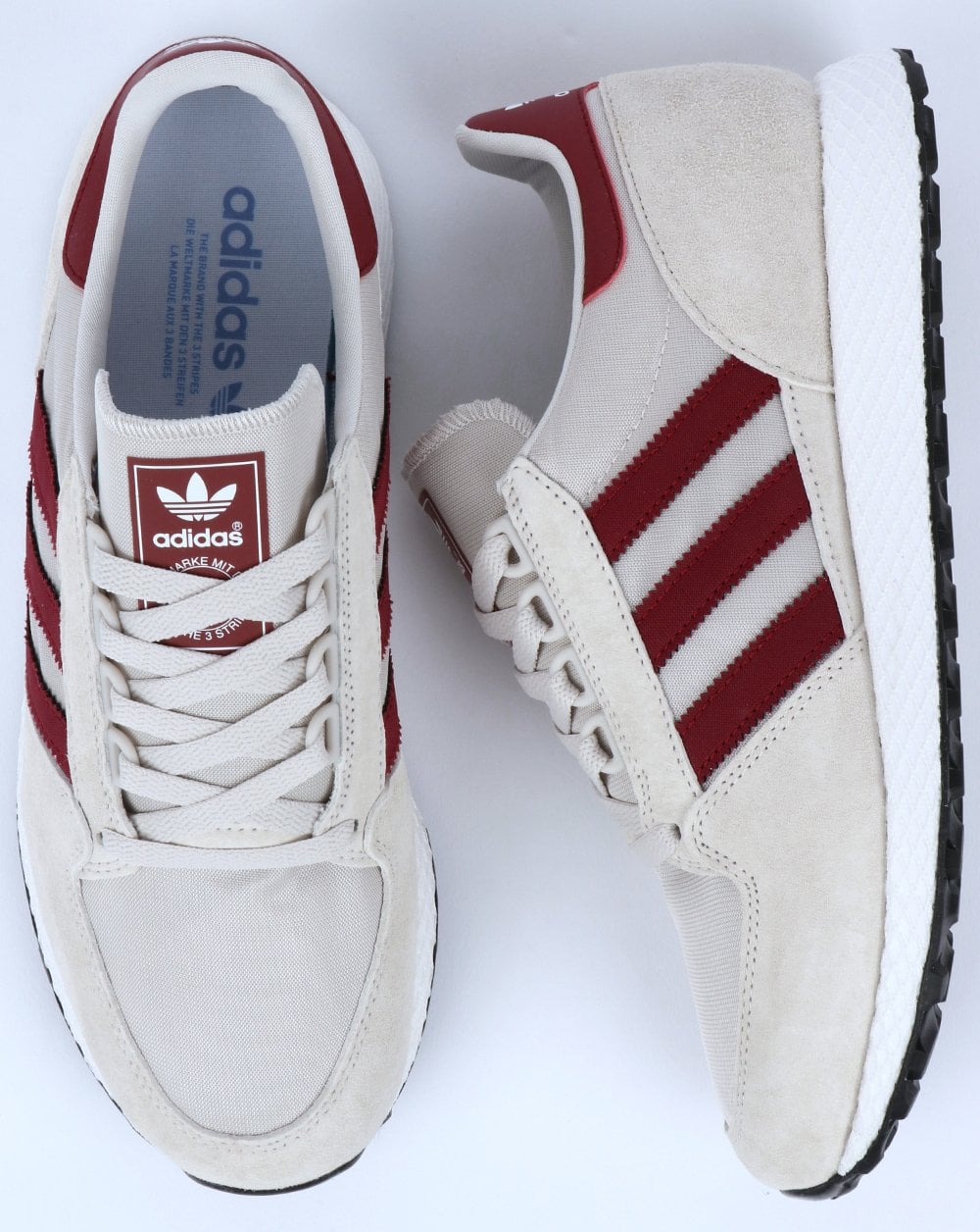 Adidas Forest Grove Trainers Chalk White/Burgundy