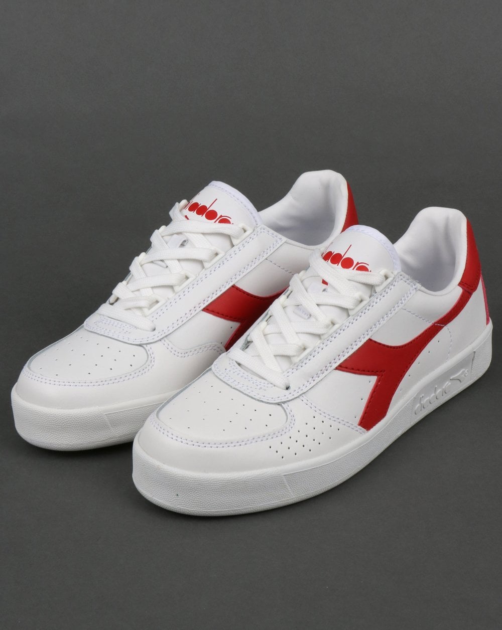 Diadora B. Elite Trainers White/Ferrari Red