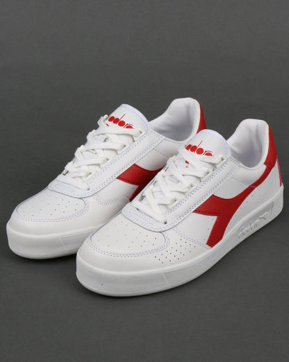 Diadora B. Elite Trainers White/Ferrari Red