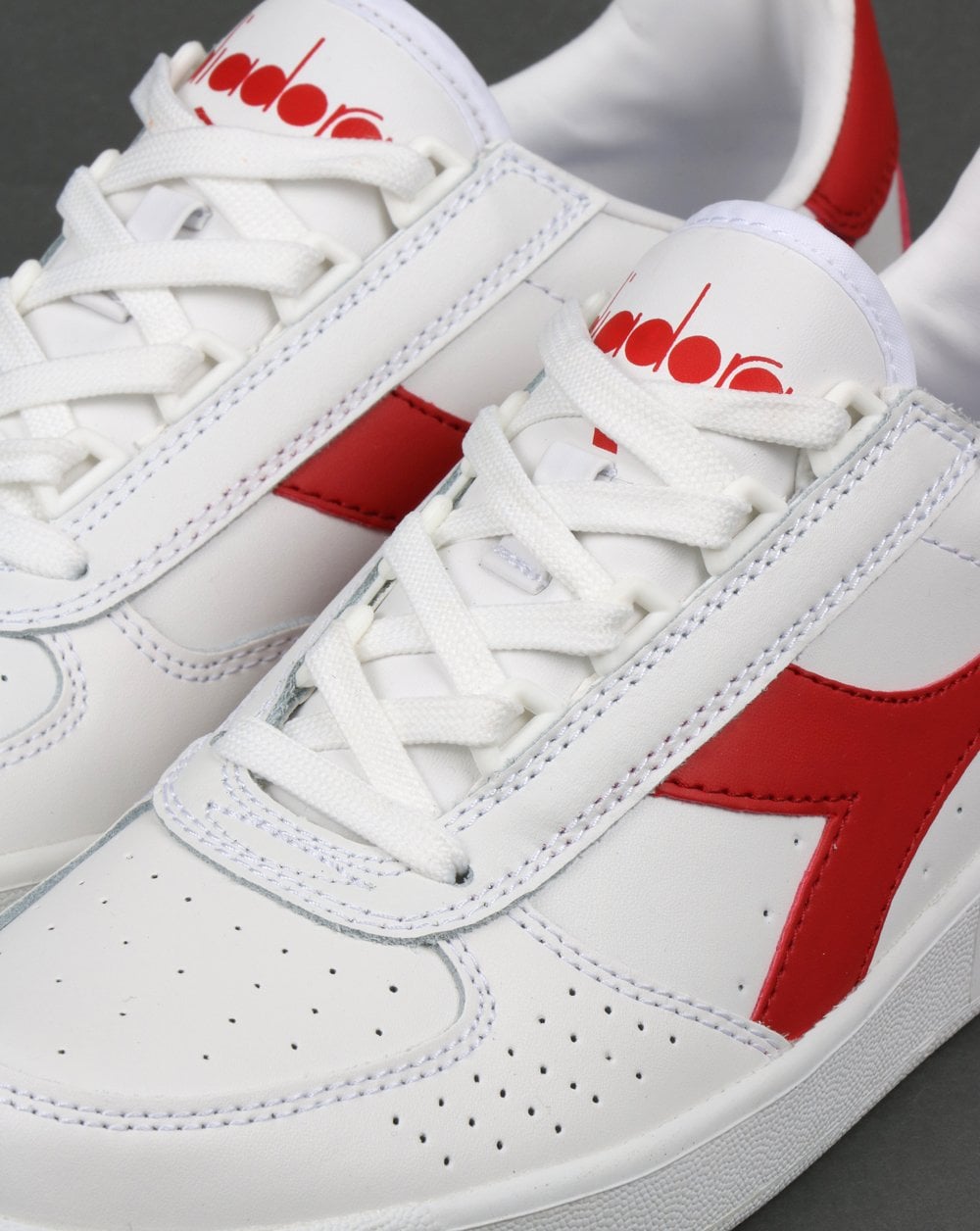 Diadora B. Elite Trainers White/Ferrari Red