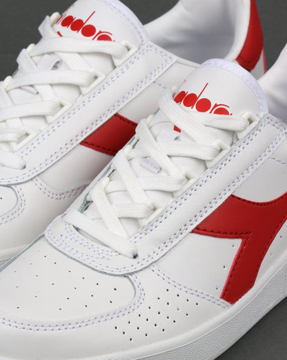 Diadora B. Elite Trainers White/Ferrari Red