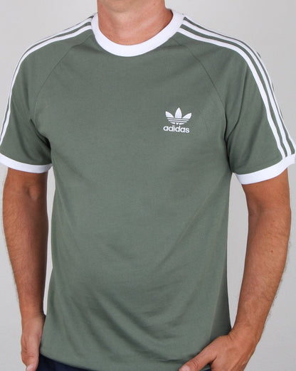 Adidas Originals 3 Stripes T Shirt Trace Green