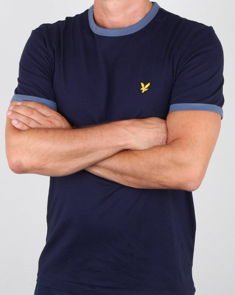 Lyle And Scott Ringer T Shirt Navy/blue