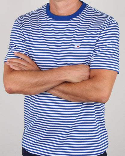 Tommy Hilfiger Stripe Tee Royal Blue