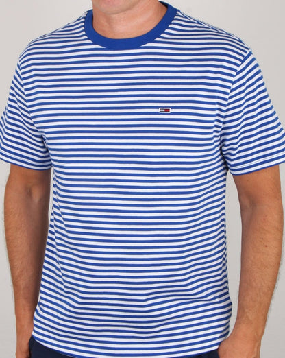 Tommy Hilfiger Stripe Tee Royal Blue