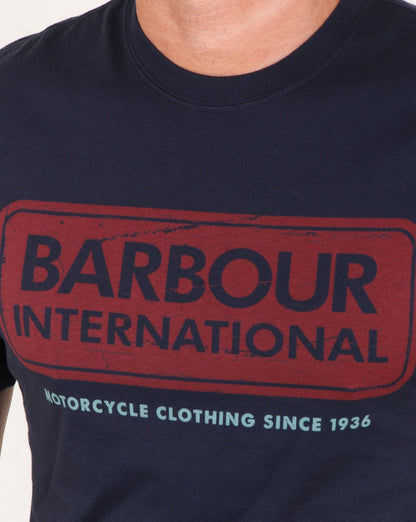 Barbour Logo T-shirt Navy