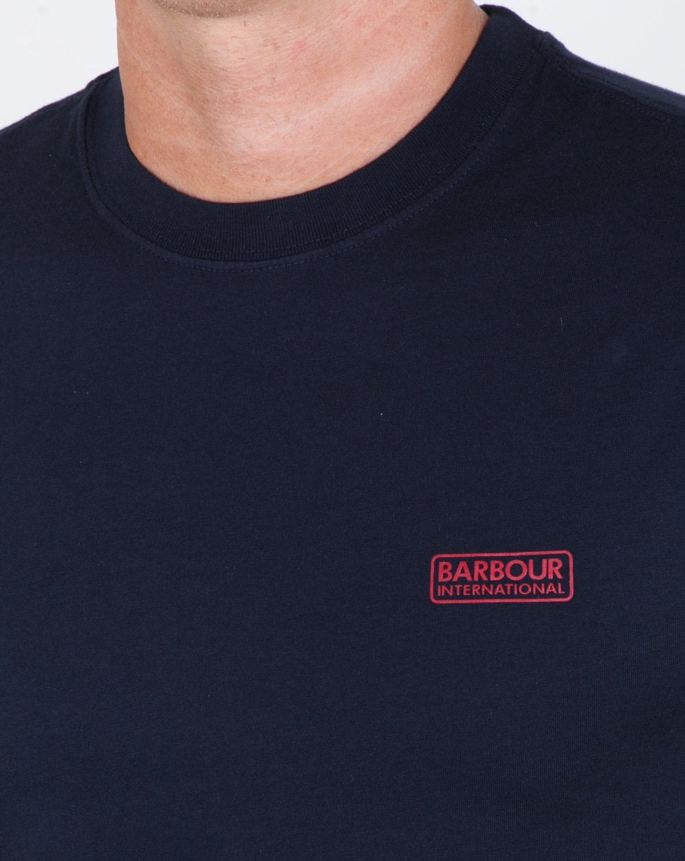 Barbour International Small Logo T-shirt Navy /red