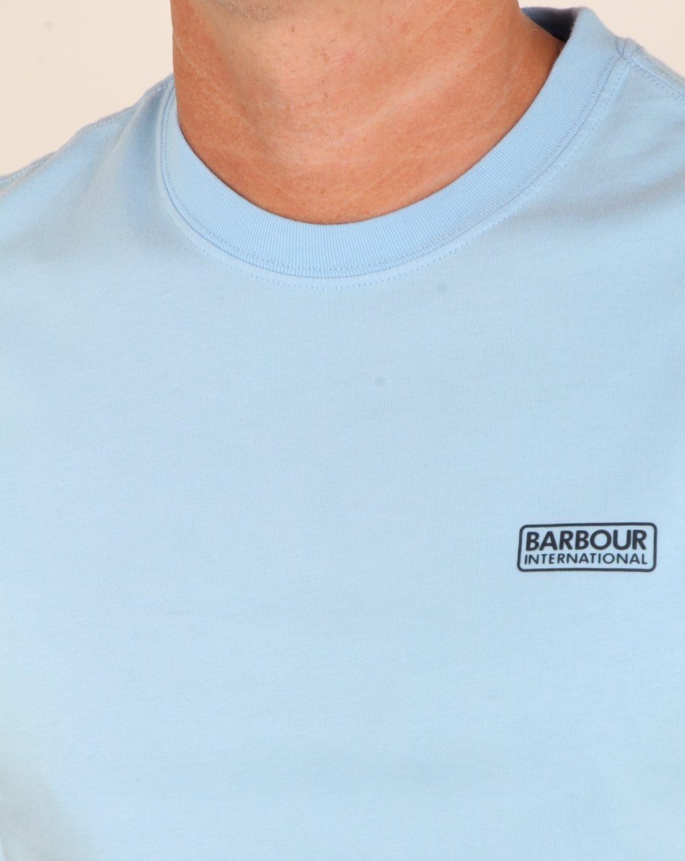 Barbour International Small Logo T-shirt Ice Blue