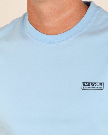 Barbour International Small Logo T-shirt Ice Blue