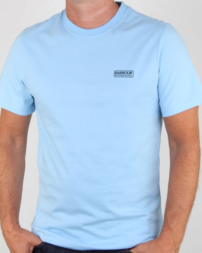 Barbour International Small Logo T-shirt Ice Blue