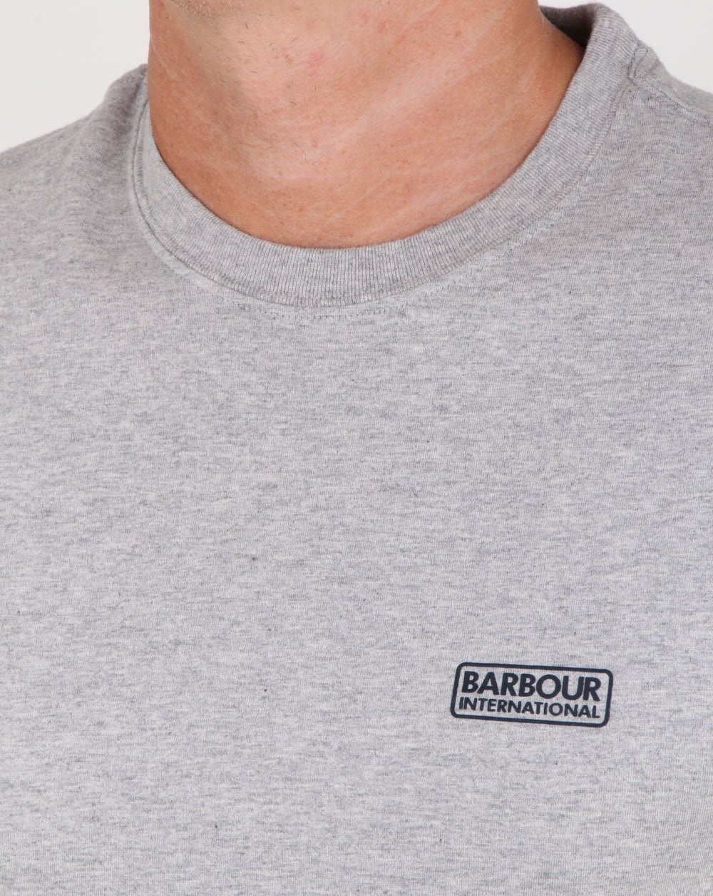 Barbour International Small Logo T-shirt Grey Marl