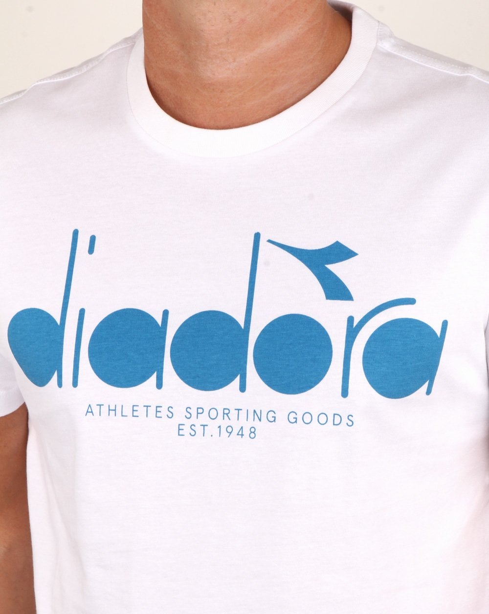 Diadora Logo T-shirt White/Blue