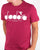 Diadora Logo T-shirt Raspberry/White