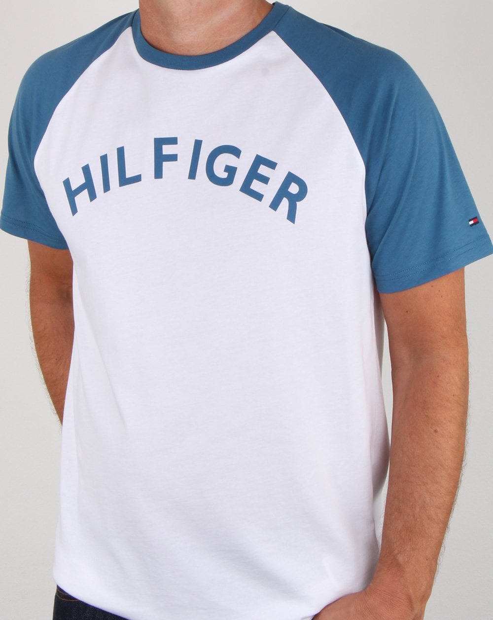 Tommy Hilfiger Raglan Logo T Shirt Blue