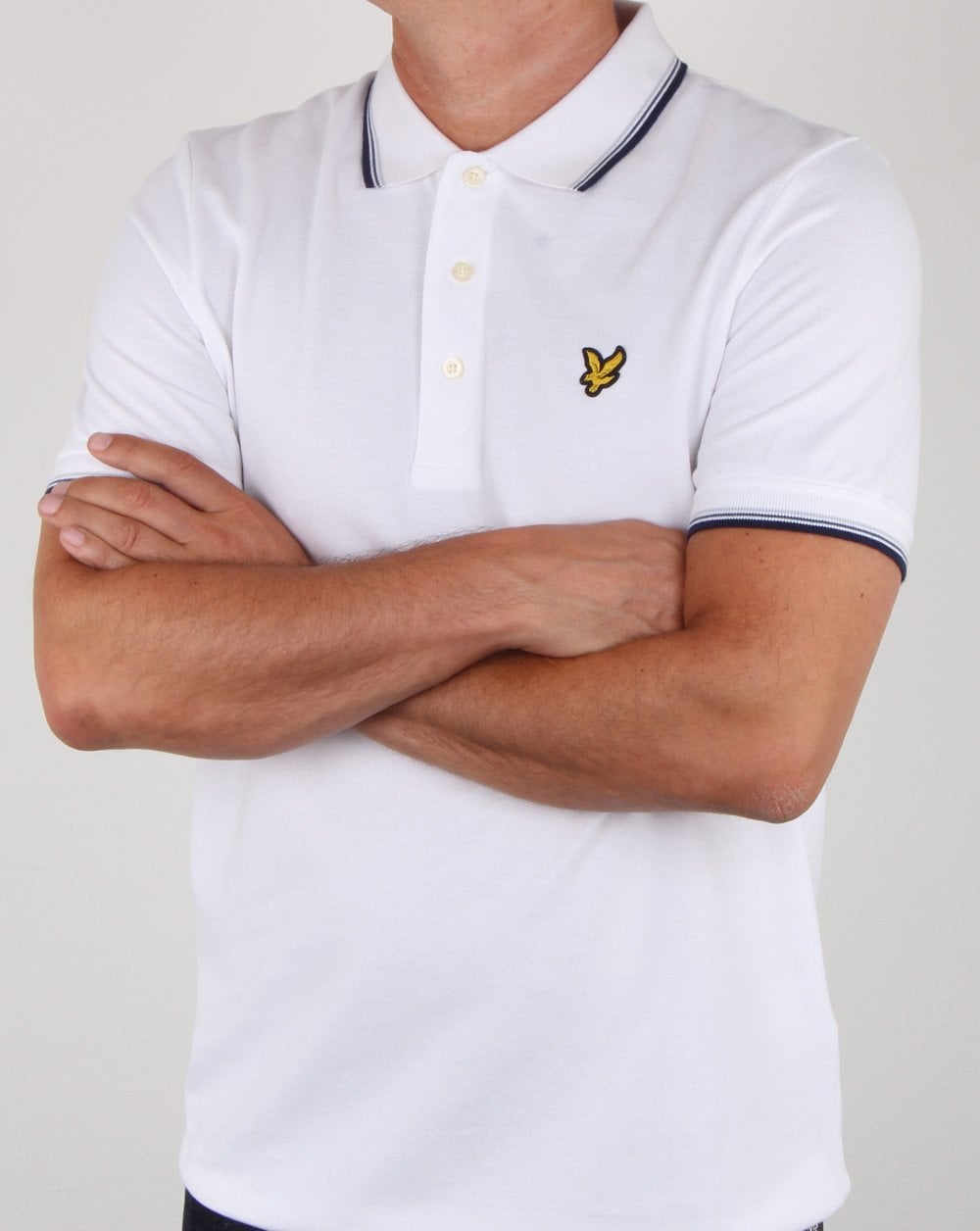 Lyle And Scott Tipped Polo Shirt White