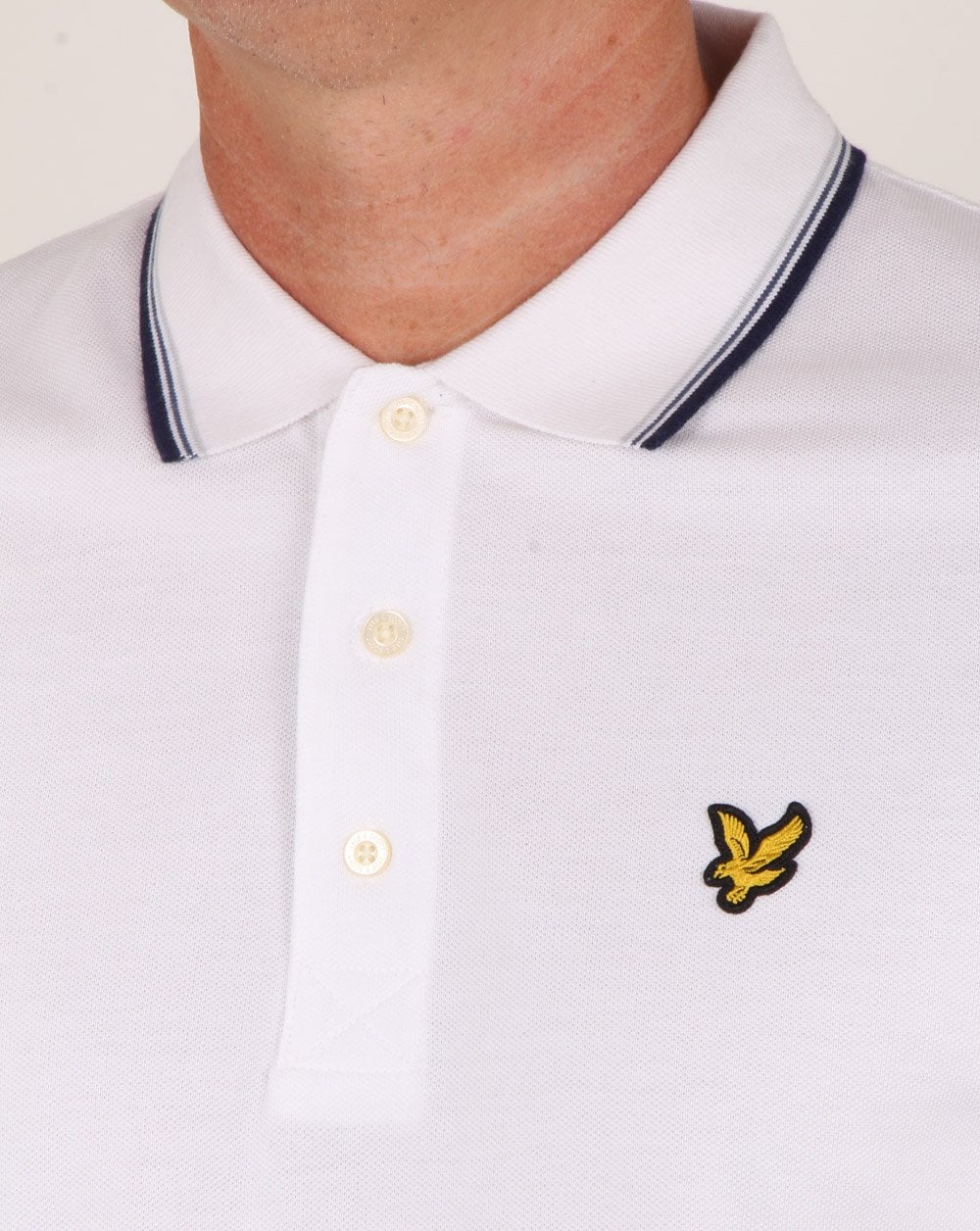 Lyle And Scott Tipped Polo Shirt White