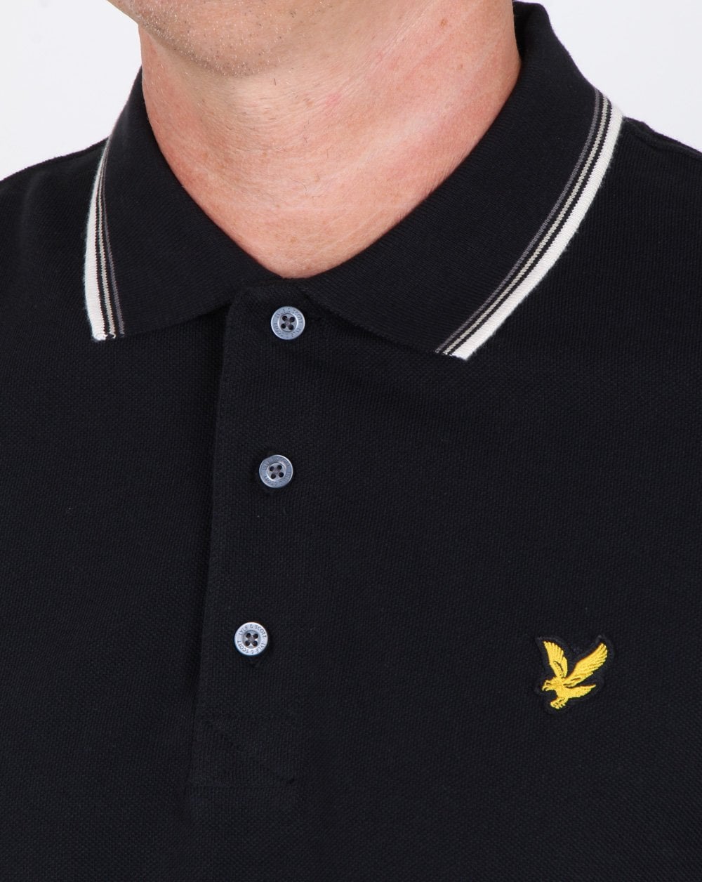 Lyle And Scott Tipped Polo Shirt True Black