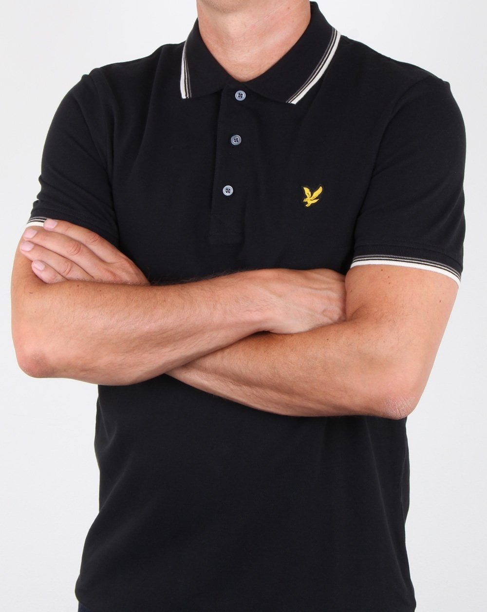 Lyle And Scott Tipped Polo Shirt True Black