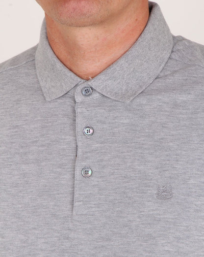 Aquascutum Hillington Polo Shirt Grey Melange