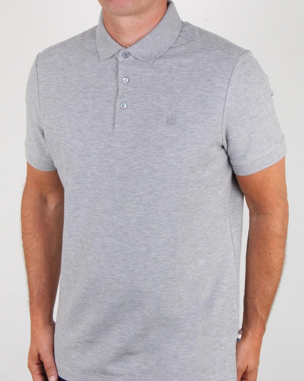 Aquascutum Hillington Polo Shirt Grey Melange