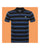 Lacoste Striped Polo Shirt Black/royal Blue