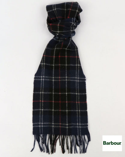 Barbour Tartan Lambswool Scarf Navy/Red