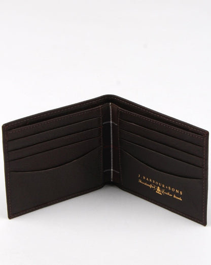 Barbour Leather Wallet Dark Brown