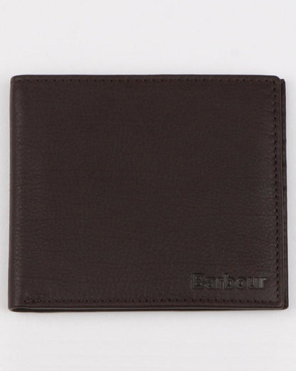 Barbour Leather Wallet Dark Brown