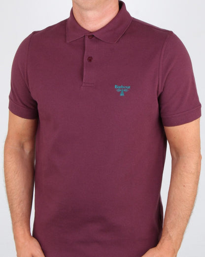 Barbour Business Beacon Polo Shirt Burgundy