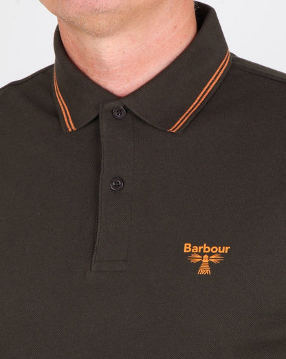 Barbour Business Beacon Tipped Polo Shirt Forest Green