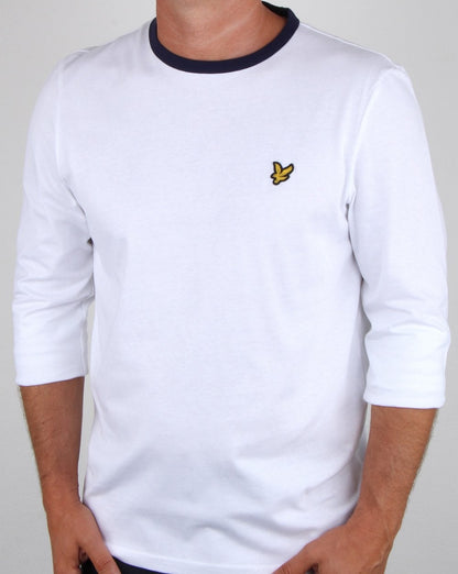Lyle And Scott Long Sleeve Ringer T-shirt White
