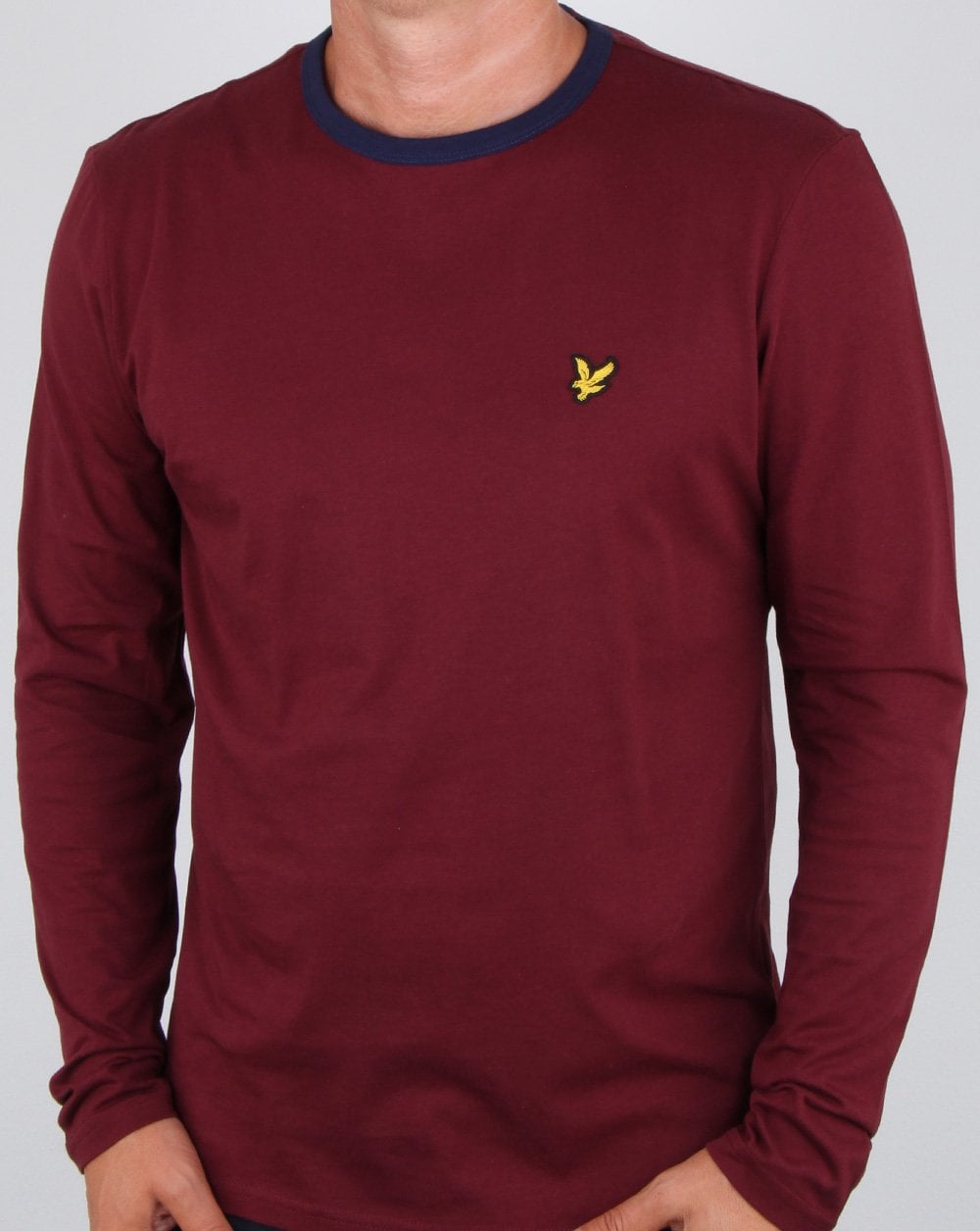 Lyle And Scott Long Sleeve Ringer T-shirt Claret Jug
