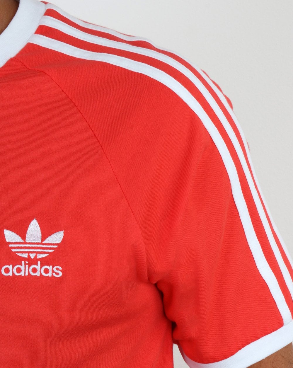 Adidas Originals Retro 3 Stripes T-Shirt B. Red