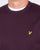 Lyle And Scott Cotton Merino Crew Jumper Deep Plum