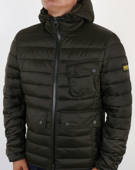 Barbour International Barbour International Ouston Hooded Padded Jacket Olive