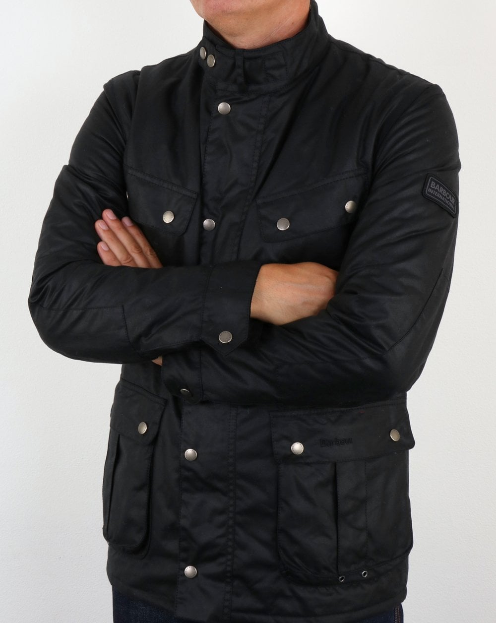 Barbour International Duke Wax Jacket Black
