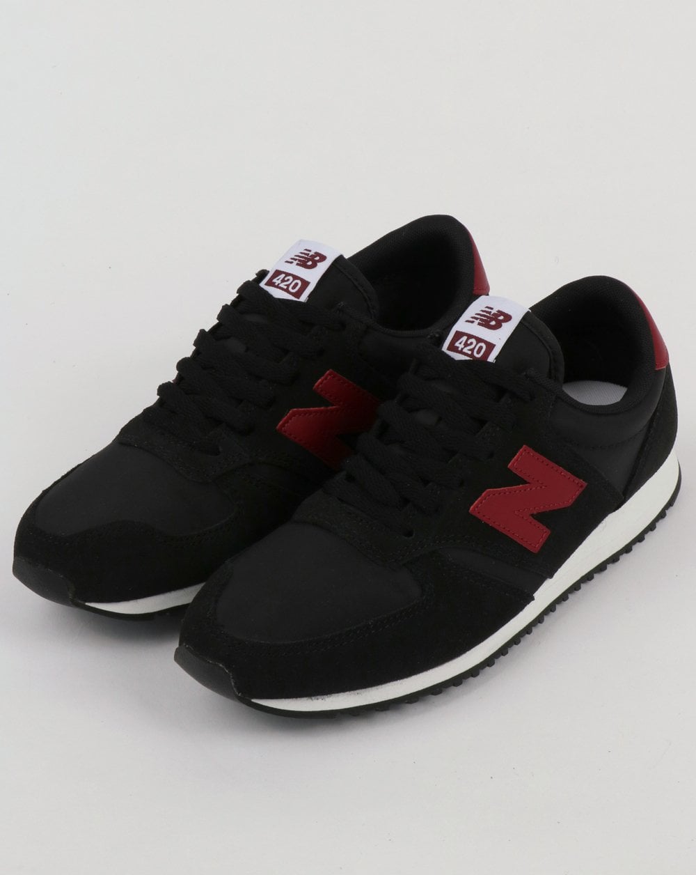 New Balance 420 Trainers Black/Burgundy