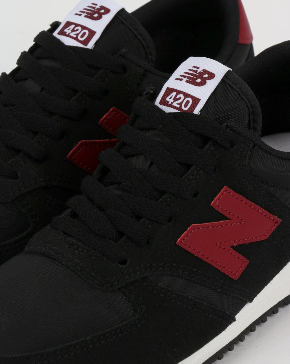 New Balance 420 Trainers Black/Burgundy