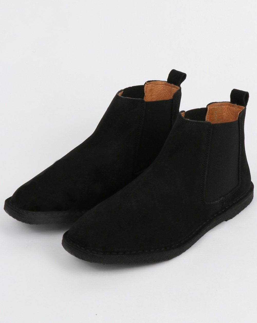 Pretty Green Suede Chelsea Boots Black