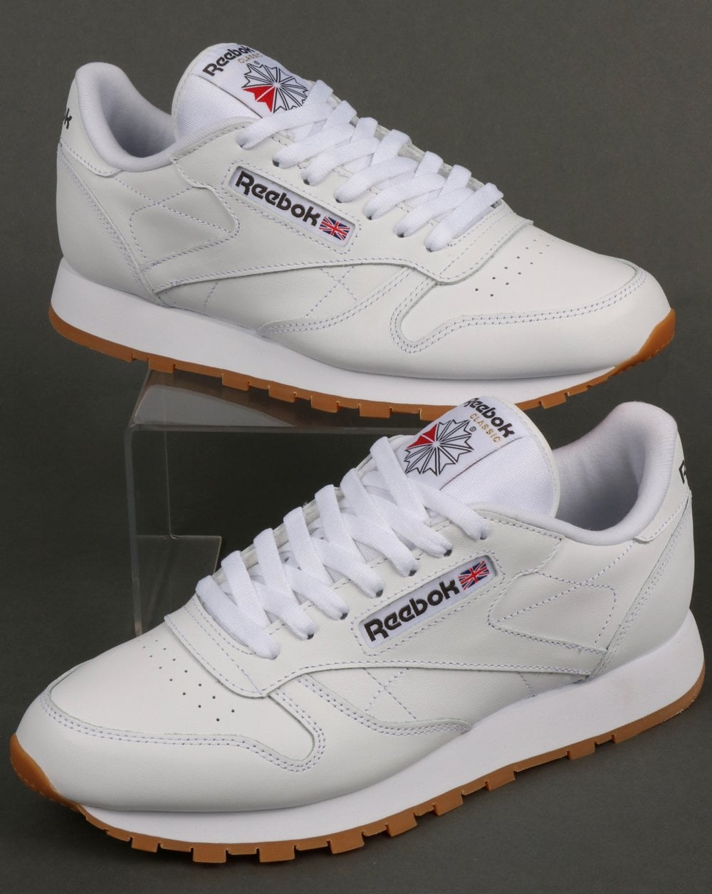 Reebok Classic Leather Trainers White/Gum