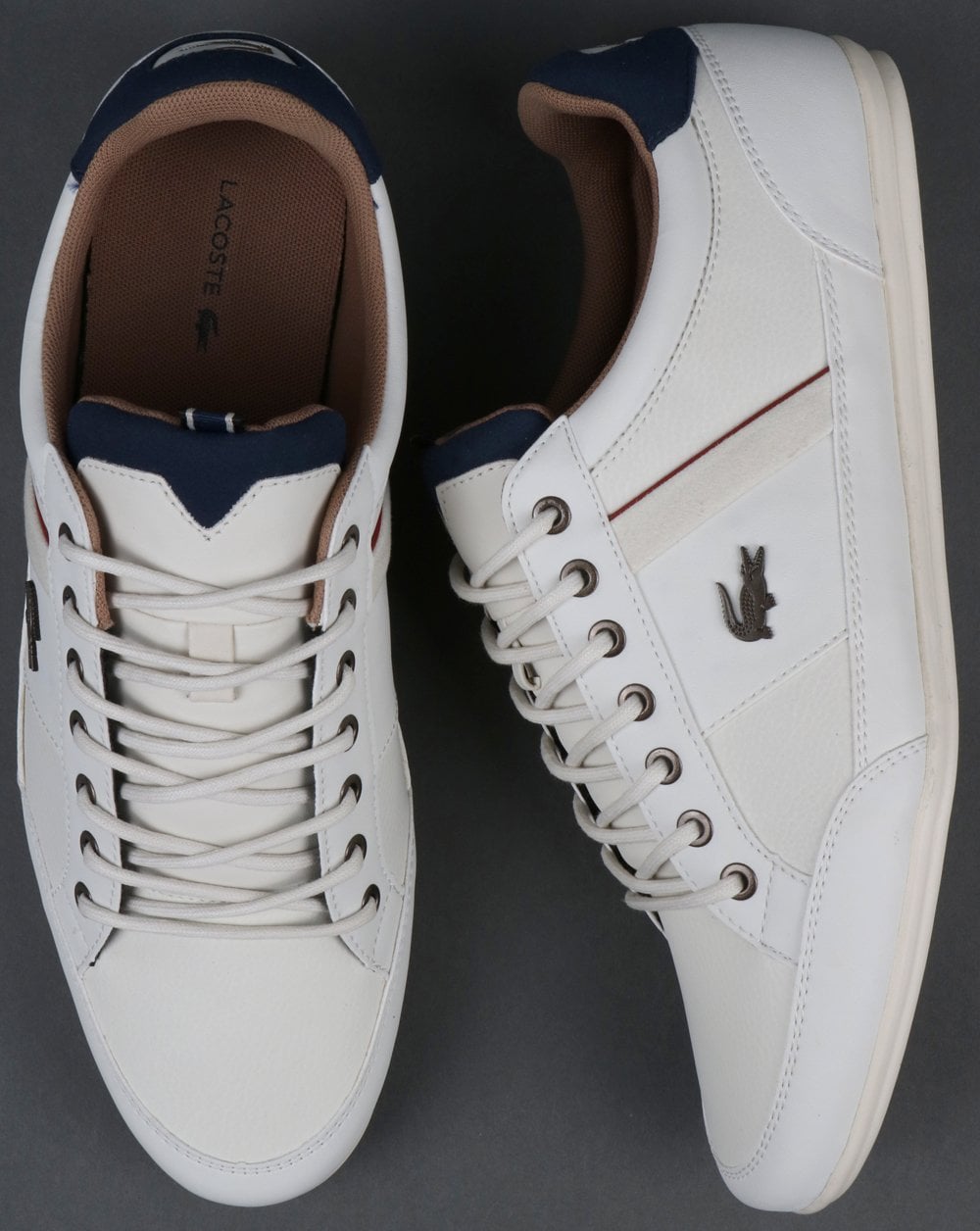 Lacoste Chaymon Trainers Off White/Navy