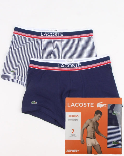 Lacoste Lacoste Twin Pack Boxer Shorts Navy/blue