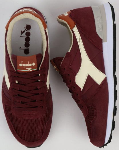 Diadora Camaro Trainers Burgundy/White