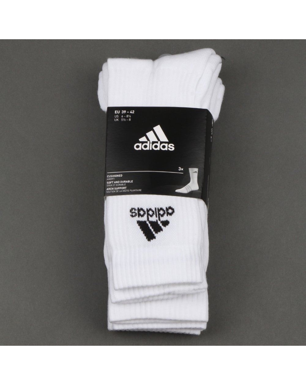 Adidas Originals 3 Pack Stripe Socks White/white/black